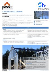Steelhaus Steel Framing pass